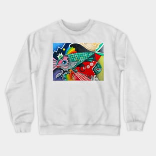 Fish Abstract ( first one ) Crewneck Sweatshirt